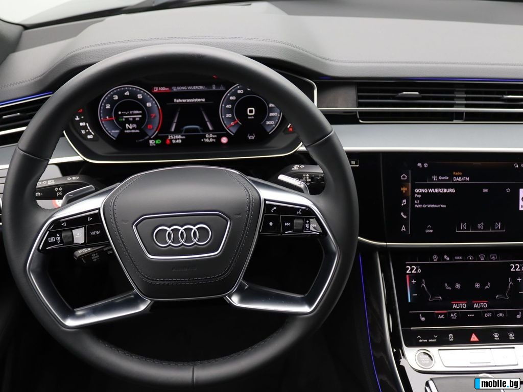 Audi A8 55 TFSI/ QUATTRO/ MATRIX/ HEAD UP/ LIFT/ B&O/ 360/ | Mobile.bg   7