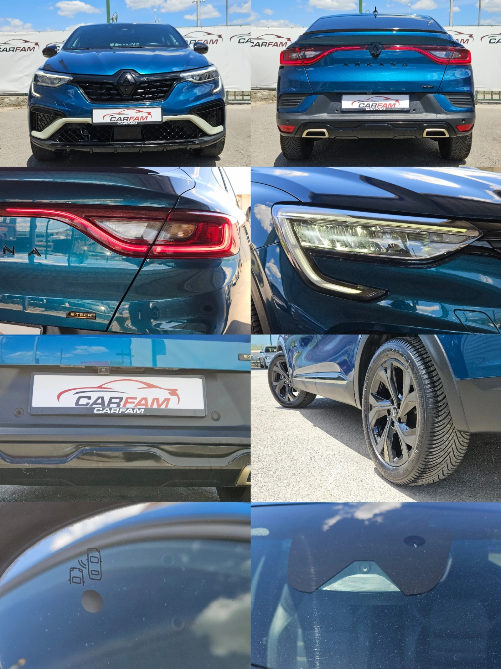 Renault Arkana 1.6E-Tech/full hybrid/145к.с/LED/ПОДГРЕВ/КАМЕРА, снимка 17 - Автомобили и джипове - 54710874
