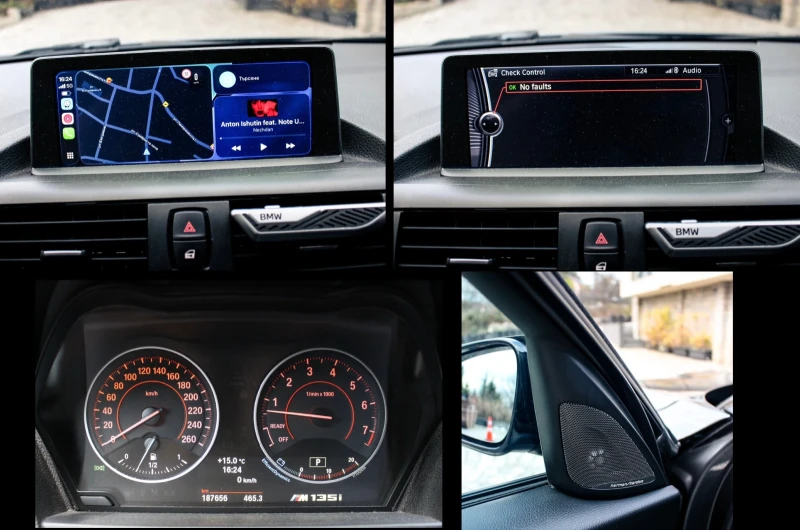 BMW M135 M Performance/Logic 7/F1/Recaro/X-drive/Подгрев, снимка 14 - Автомобили и джипове - 51000267