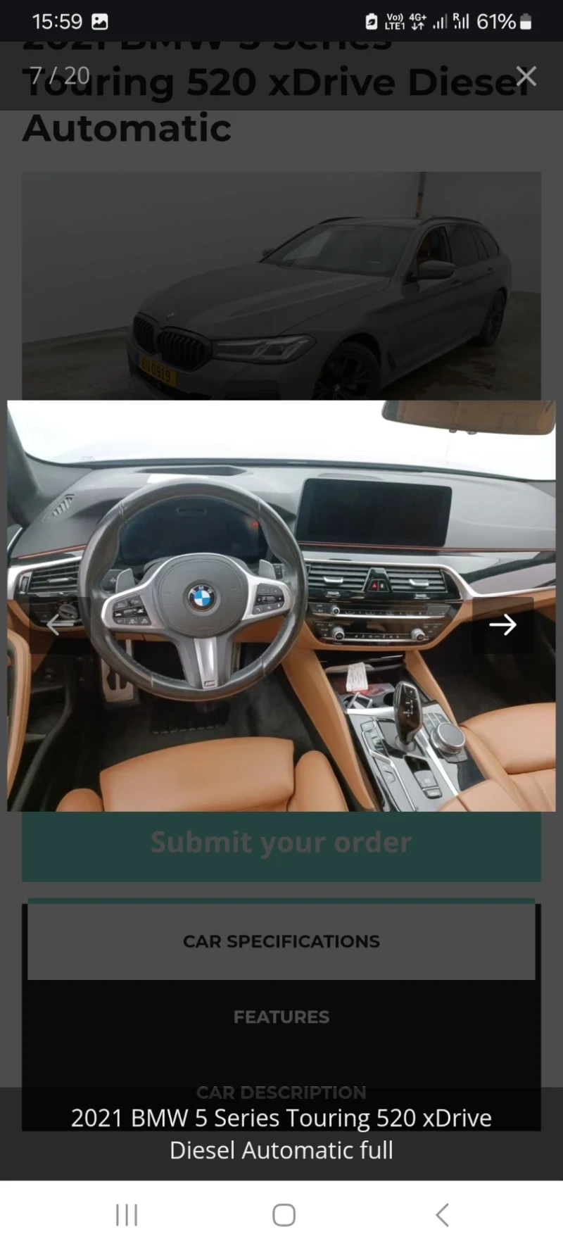 BMW 520 Touring  xDrive , снимка 6 - Автомобили и джипове - 48443509