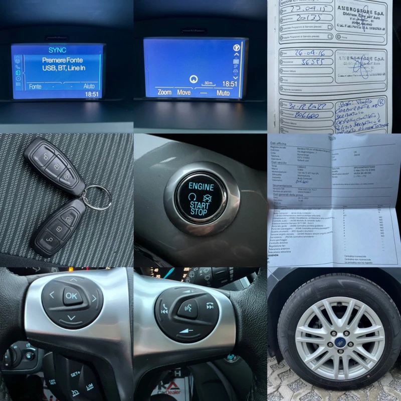 Ford C-max 1.6i-120кс= ФАБРИЧНА ГАЗ= KEYLESS= NAVI= АВТОПИЛОТ, снимка 17 - Автомобили и джипове - 43272847