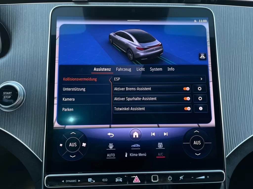 Mercedes-Benz EQE 350/292HP/4M/AMG/PANO/DISTR/СЕРТИФИКАТ/NAVI/182h, снимка 15 - Автомобили и джипове - 54114483