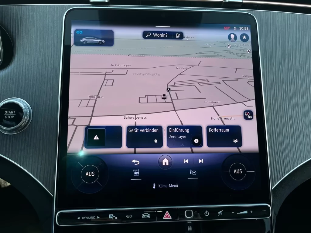 Mercedes-Benz EQE 350/292HP/4M/AMG/PANO/DISTR/СЕРТИФИКАТ/NAVI/182h, снимка 10 - Автомобили и джипове - 54114483