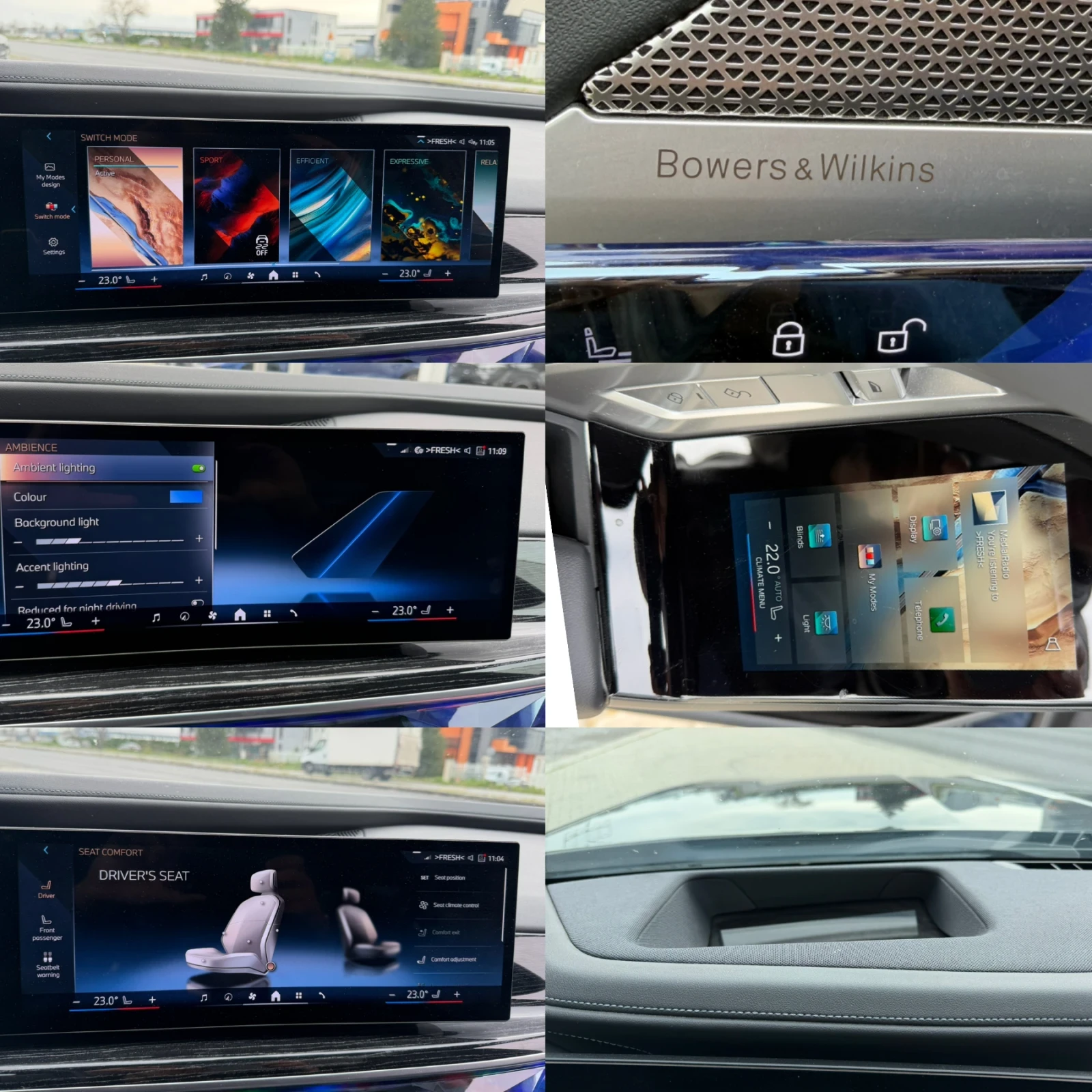 BMW 740  M-PACK#X-DRIVE#B&W#PANORAMA#ICONIC GLOW#360* CAM, снимка 16 - Автомобили и джипове - 54196633