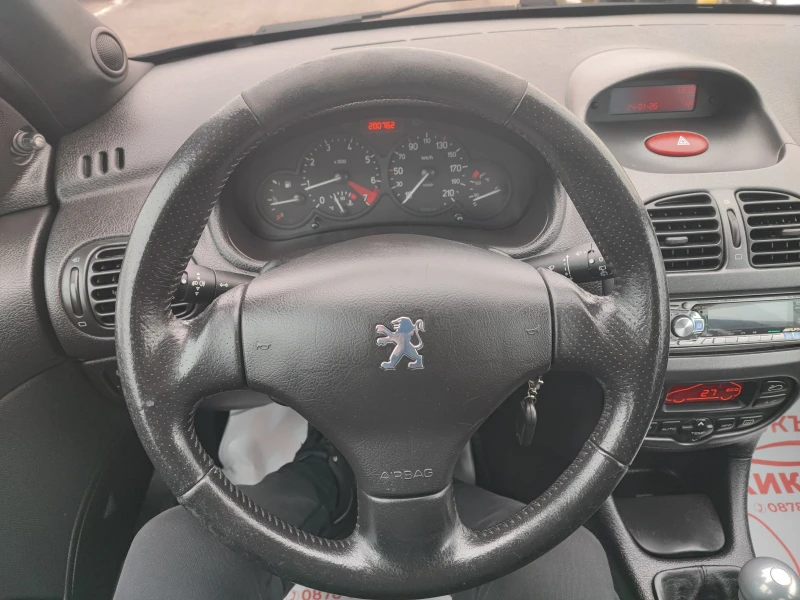 Peugeot 206 1.6XS-109ks-, снимка 13 - Автомобили и джипове - 53209282