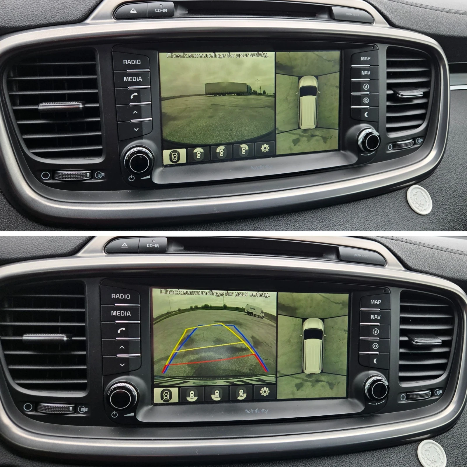 Kia Sorento FULL 2.2CRDI 4x4 PANORAMA PLATINIUM 360 Камери, снимка 13 - Автомобили и джипове - 54046635