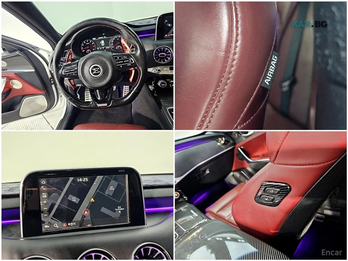 Kia Stinger 3.3 GT TURBO* ОБДУХ* AWD* 360* HUD* , снимка 14 - Автомобили и джипове - 54881474