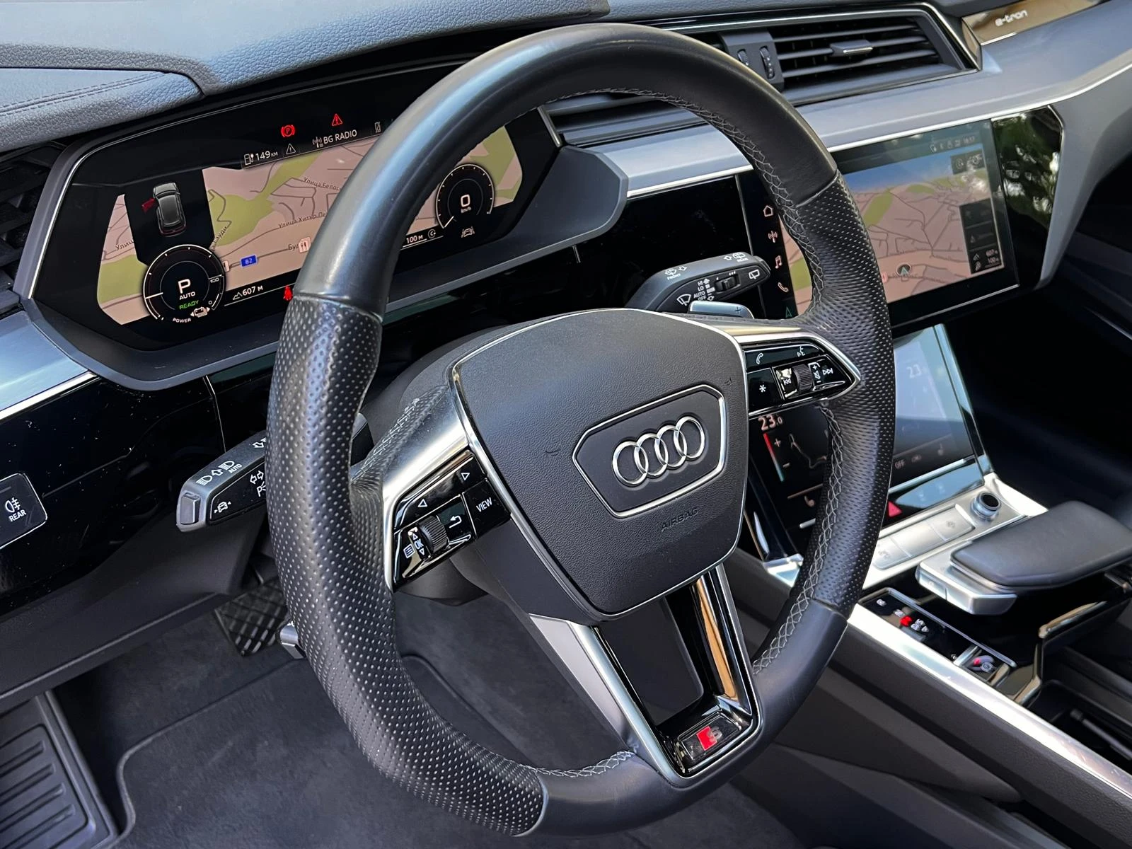 Audi E-Tron S-Line+ 55-95kWh Панорама Head-up Carplay Cam360, снимка 11 - Автомобили и джипове - 54813255