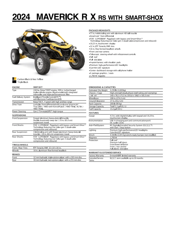 BRP Can-Am Maverick R X rs 999T DCT CE , снимка 2 - Мотоциклети и мототехника - 48955026