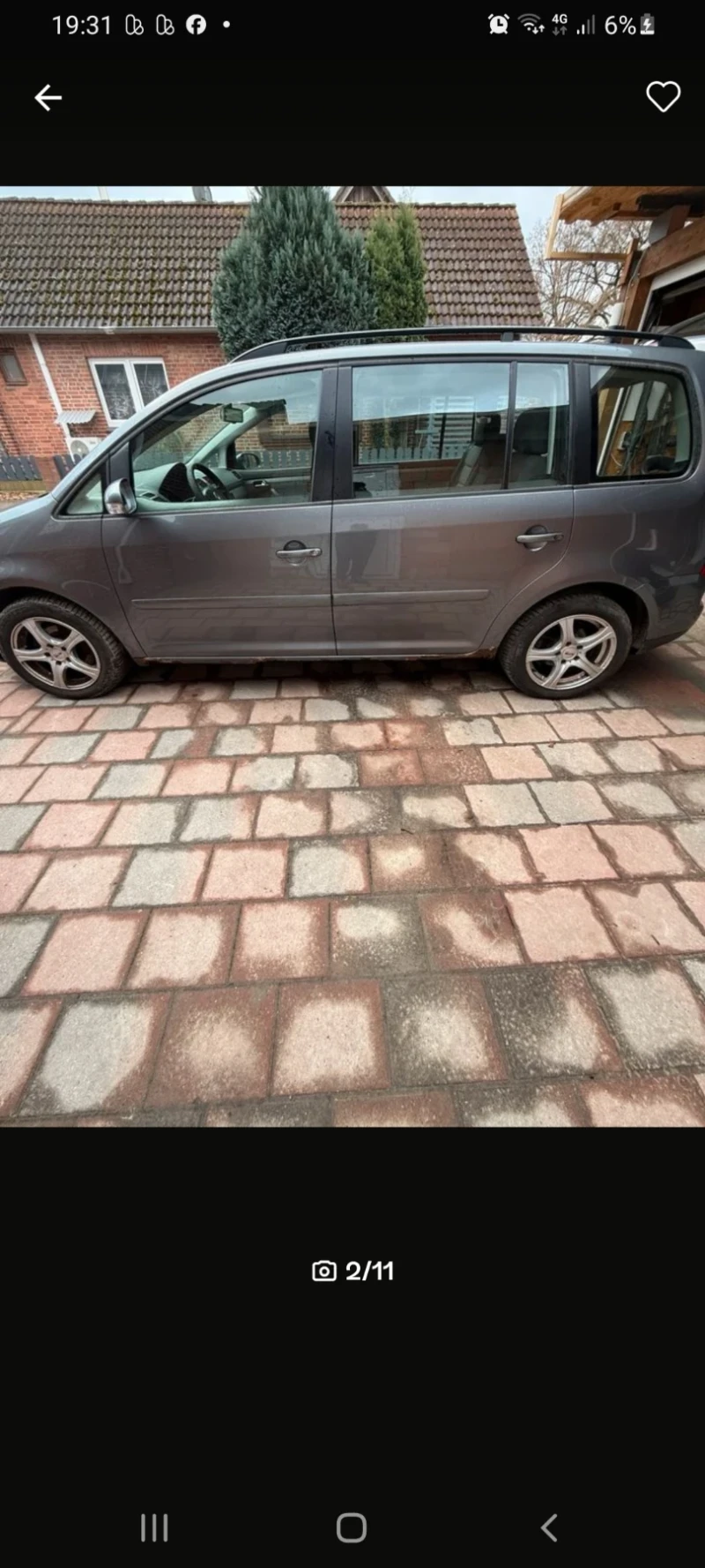 VW Touran 1.9 TDI, снимка 2 - Автомобили и джипове - 48527857