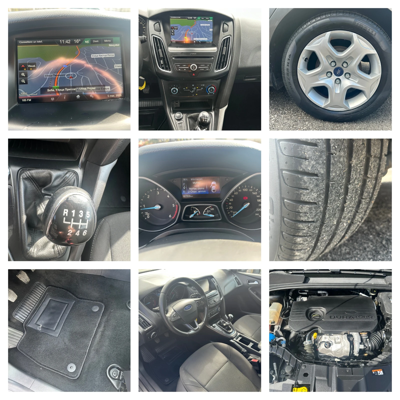 Ford Focus 1.5D-95k.s-LED-NAVI-EURO6B-6sk-2016г, снимка 16 - Автомобили и джипове - 53740223