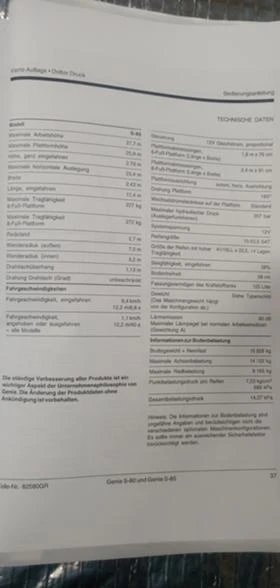 Автовишка Друга марка Genie S-85 4х4   28метра. , снимка 11