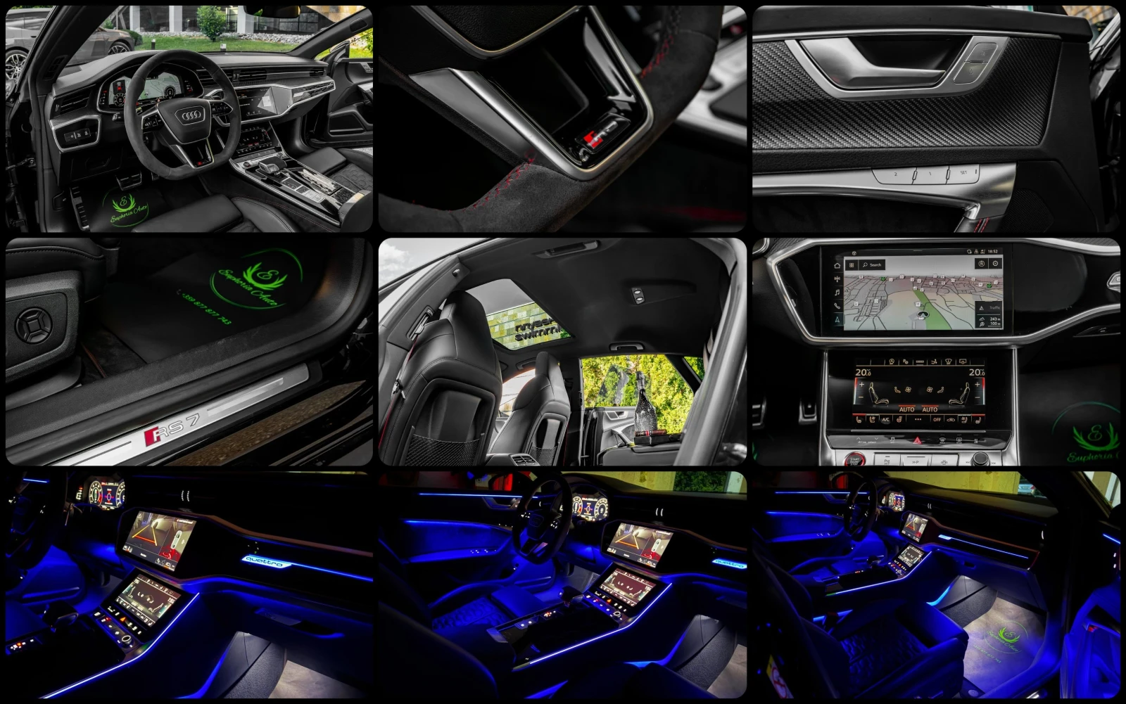 Audi Rs7 * ABT 720HP* PANO* SHADOW LINE* MASSAGE* ГАРАНЦИЯ, снимка 17 - Автомобили и джипове - 54586392