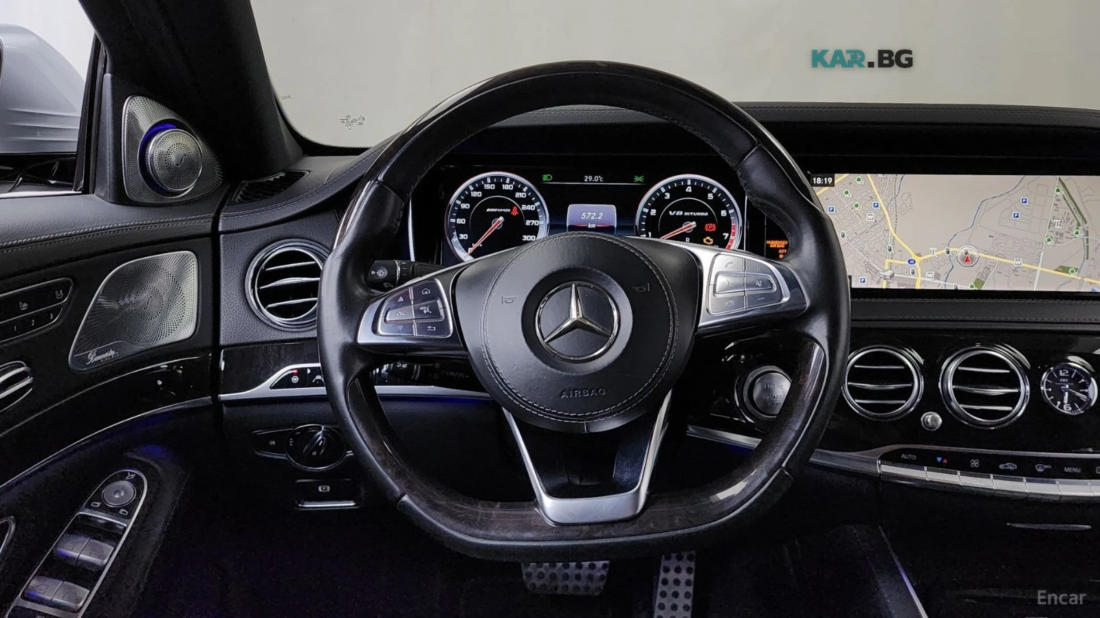 Mercedes-Benz S 63 AMG 4MATIC* HUD* 360* МАСАЖИ* ОБДУХ* НАВИ* ПАНО, снимка 11 - Автомобили и джипове - 56197217