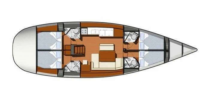 Ветроходна лодка Jeanneau  Sun Odyssey 49i, снимка 17 - Воден транспорт - 48390214