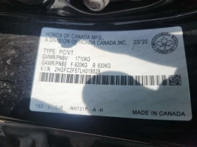 Honda Civic LX/CARFAX/ФИНАНСИРАНЕ, снимка 15
