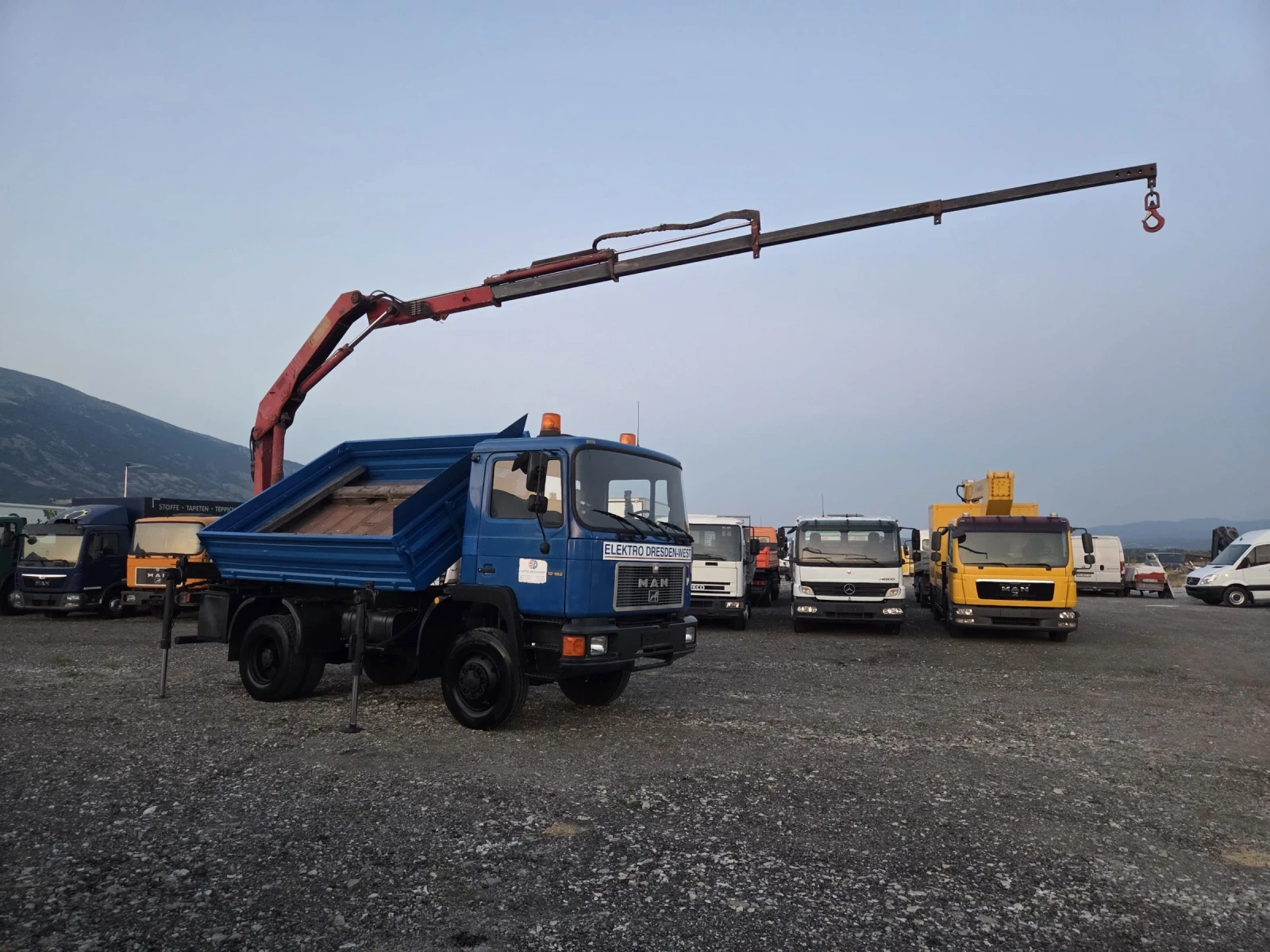 Man 12.222 12.192, КРАН + САМОСВАЛ, 4 Х 4 , снимка 1