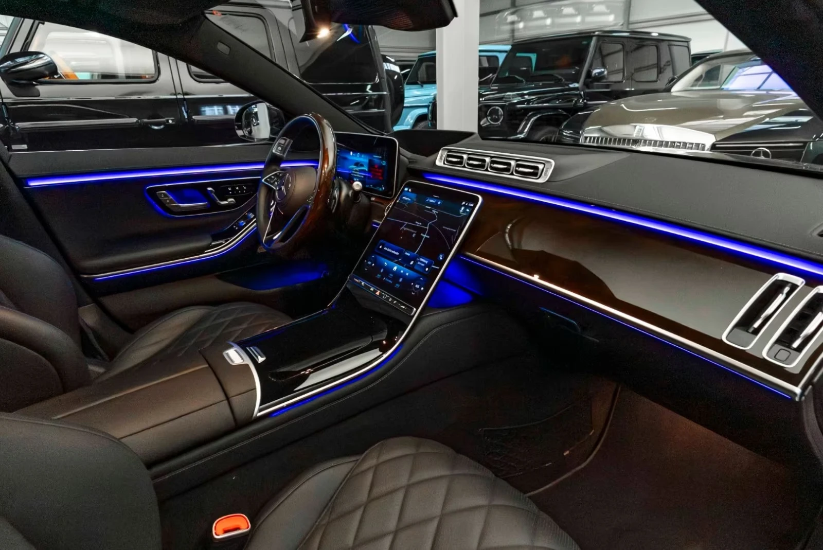 Mercedes-Benz S 450 d 4-MATIC LONG AMG TV BURMESTER PANORAMA, снимка 10 - Автомобили и джипове - 54194496