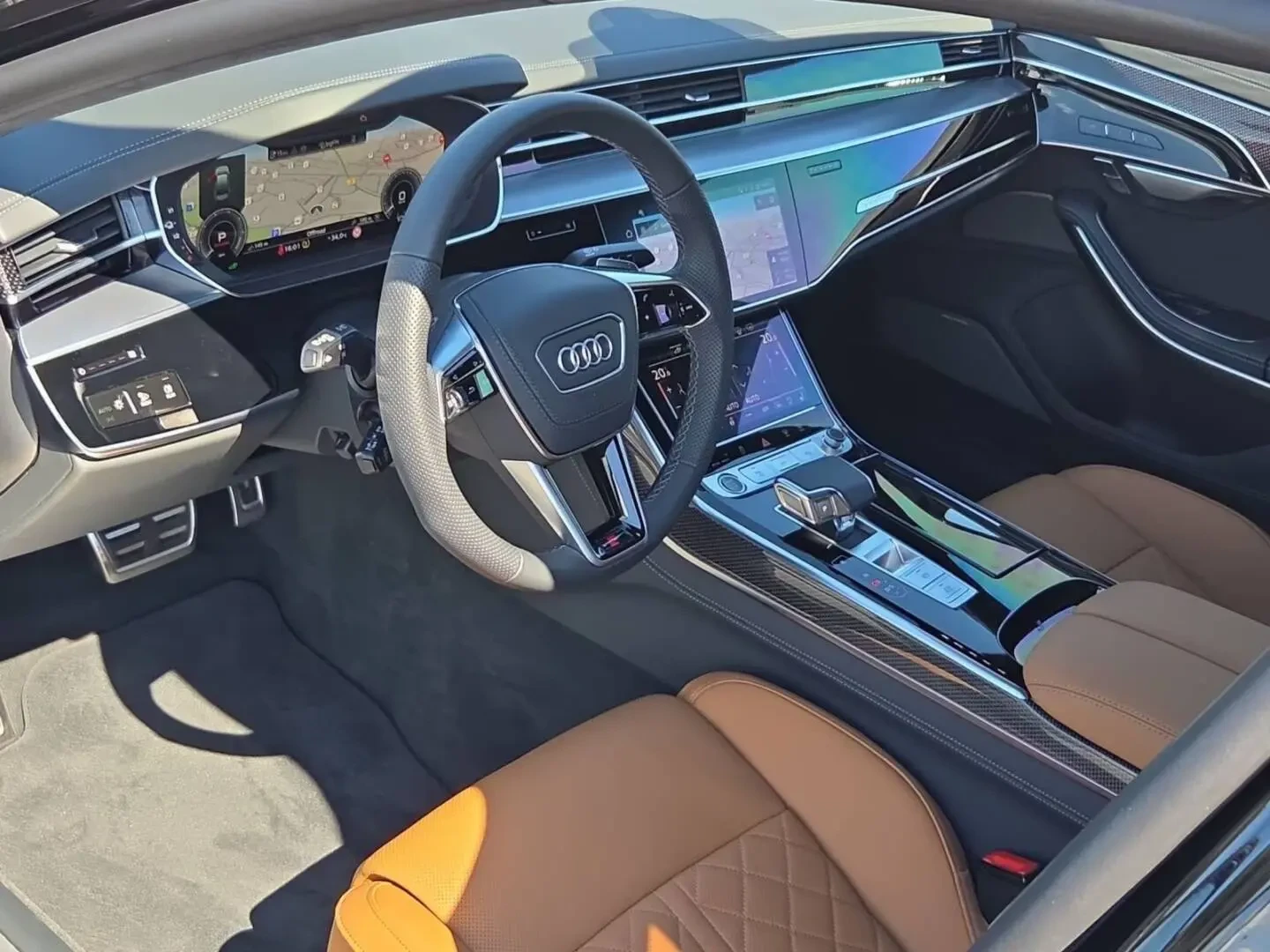 Audi A8 60 TFSIe Quattro = S-line = Black Optics Гаранция, снимка 7 - Автомобили и джипове - 55000925