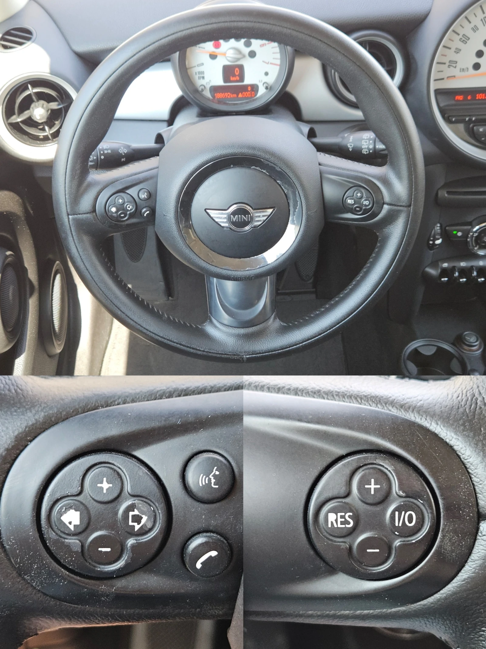 Mini Clubman One/1.6D/6ск./90k.c/ОБСЛУЖЕН/ACC/EURO 5B/ТОП, снимка 12 - Автомобили и джипове - 55101327