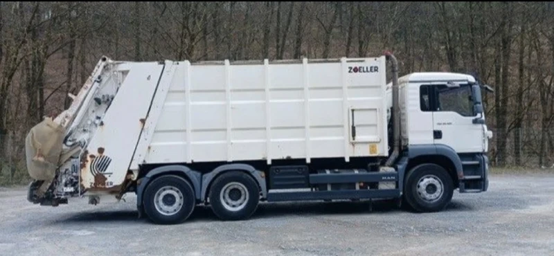 Man 26.361 Сметовоз с рамка, Немски тюф, Золер уредба и шутун, снимка 4 - Камиони - 51488981