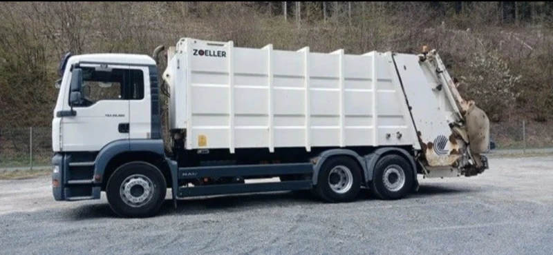 Man 26.361 Сметовоз с рамка, Немски тюф, Золер уредба и шутун, снимка 2 - Камиони - 51488981