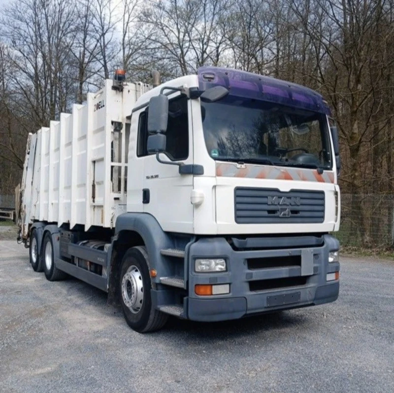 Man 26.361 Сметовоз с рамка, Немски тюф, Золер уредба и шутун, снимка 3 - Камиони - 51488981