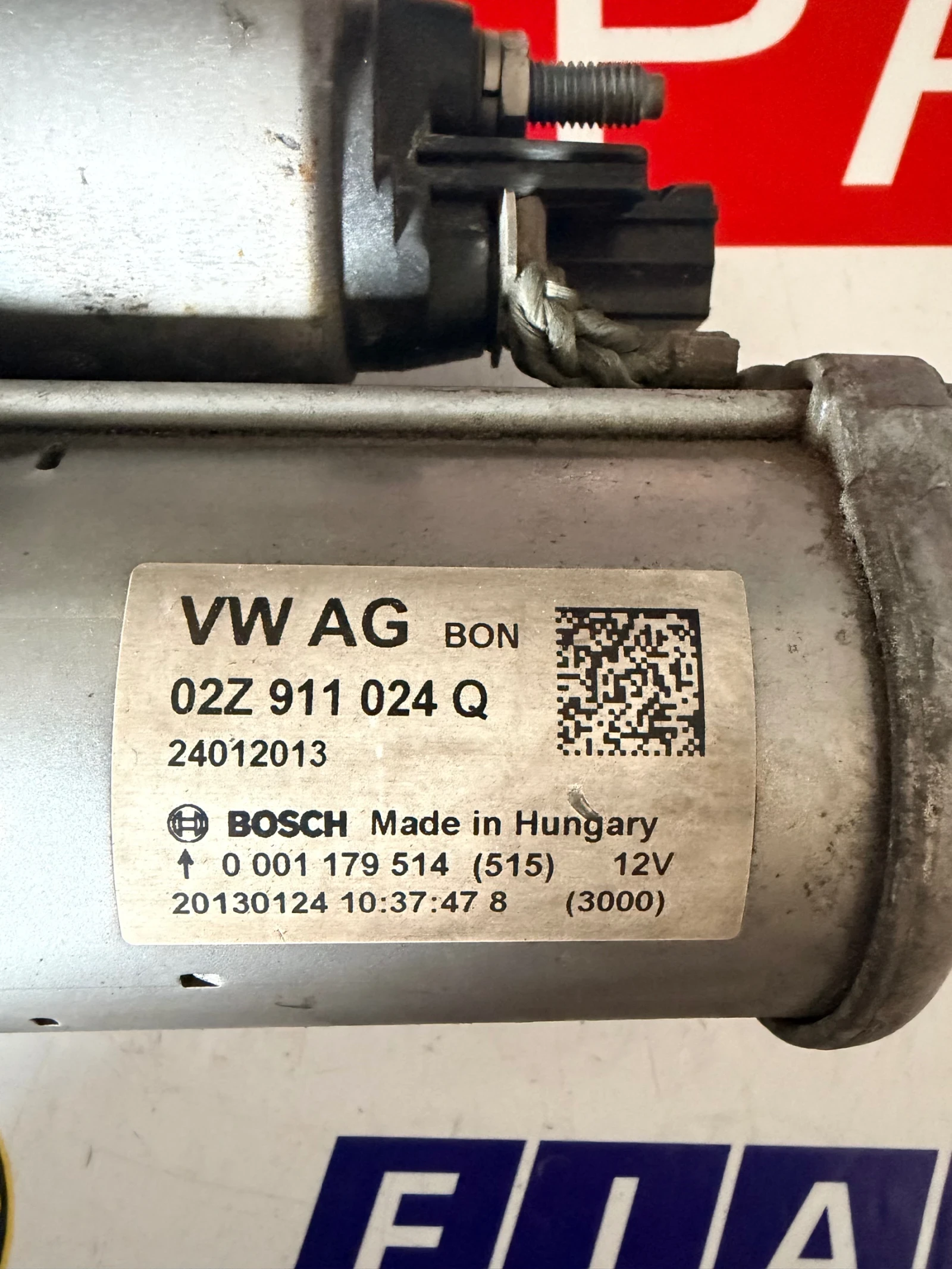 02Z911024Q Стартер VW SKODA SEAT AUDI 1.4TSI 02Z 911 024 Q BOSCH 0001179514 0 001 179 514, снимка 2 - Части - 54007321