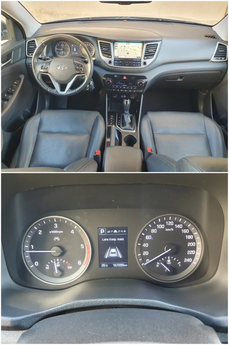 Hyundai Tucson 1.7 CRDi АВТОМАТИК КАМЕРА NAVI КОЖА LED, снимка 9 - Автомобили и джипове - 51546843