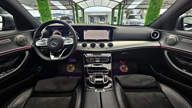 Mercedes-Benz E 220 AMG/4MAT/9G/DISTR/HUD/САМERA/ПОДГРЕВ/CAR PLAY/LIZI, снимка 8 - Автомобили и джипове - 52640387
