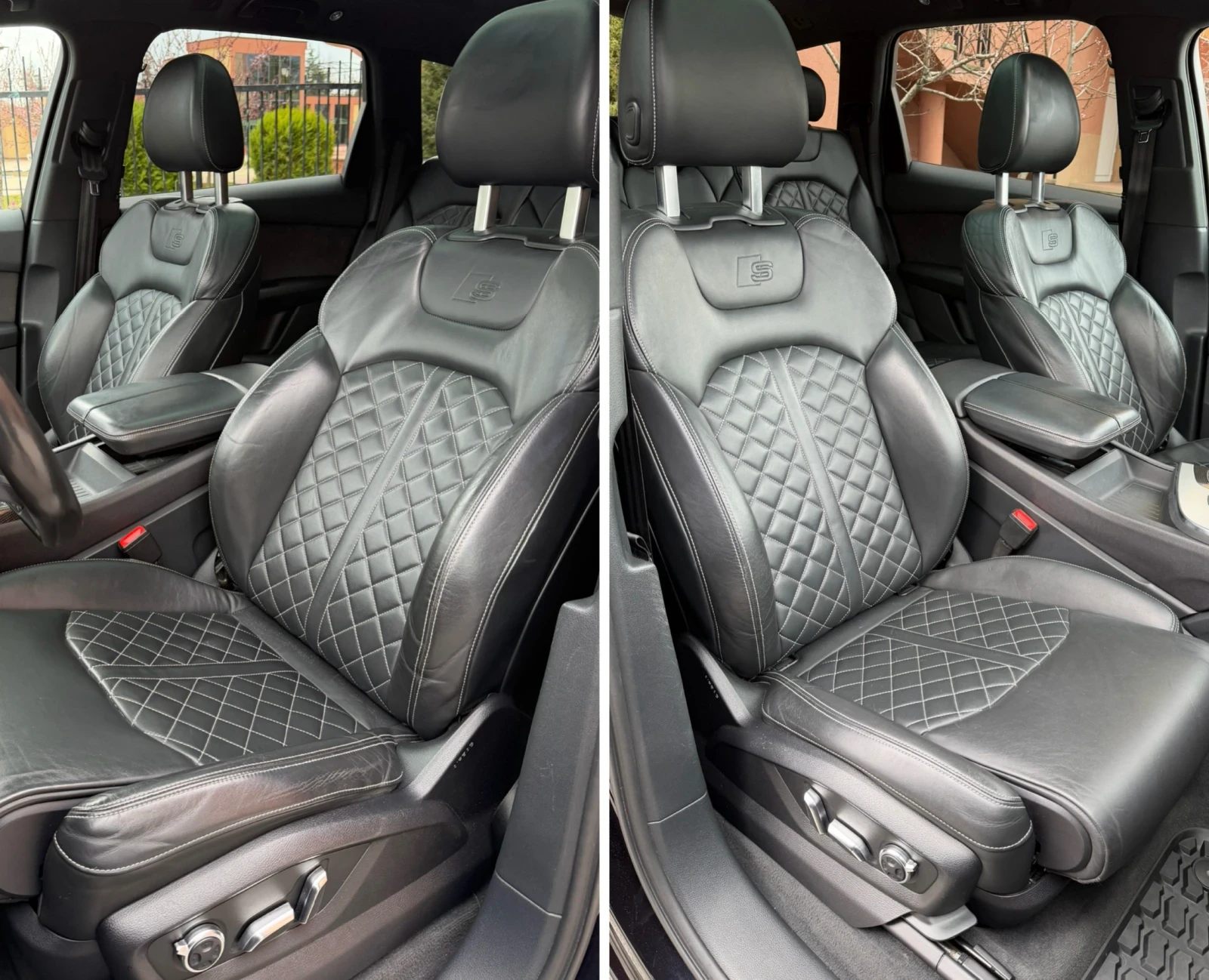 Audi SQ7 4.0TDI Head-up/360/Bose/Matrix/7места/Реални км, снимка 10 - Автомобили и джипове - 53928395