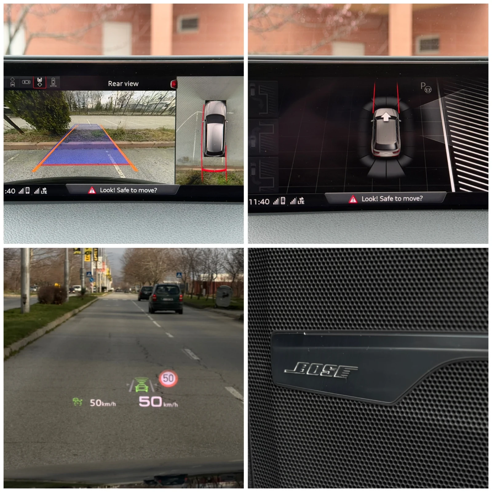 Audi SQ7 4.0TDI Head-up/360/Bose/Matrix/7места/Реални км, снимка 13 - Автомобили и джипове - 53928395