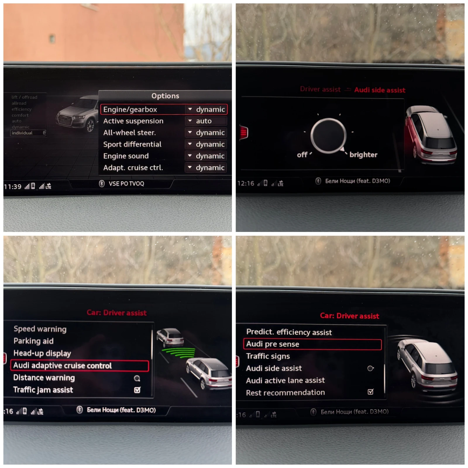 Audi SQ7 4.0TDI Head-up/360/Bose/Matrix/7места/Реални км, снимка 15 - Автомобили и джипове - 53928395