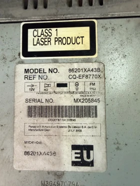 86201XA43B Медиа,радио SUBARU B9 TRIBECA 86201XA43B, снимка 2 - Части - 53210783