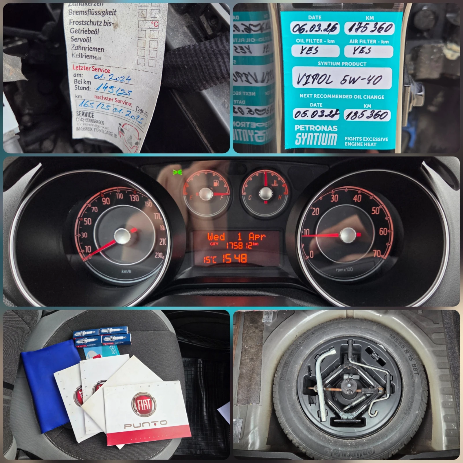 Fiat Punto 1.2i 8v 70Hp Euro5 Comfort Service History, снимка 16 - Автомобили и джипове - 54844922