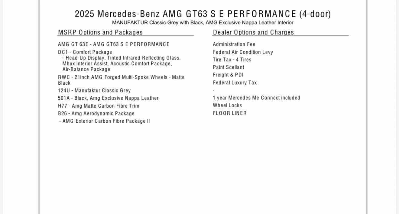 Mercedes-Benz GT 2025 AMG 63 S E PERFORMANCE * 110 KM*  - изображение 8