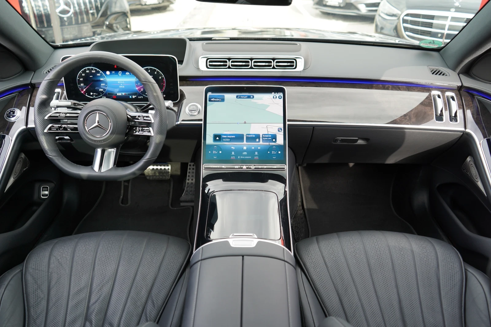 Mercedes-Benz S 500 4M* LONG* AMG* PANO* BURMESTER* HEAD UP* MANUFAKTU, снимка 14 - Автомобили и джипове - 54149727