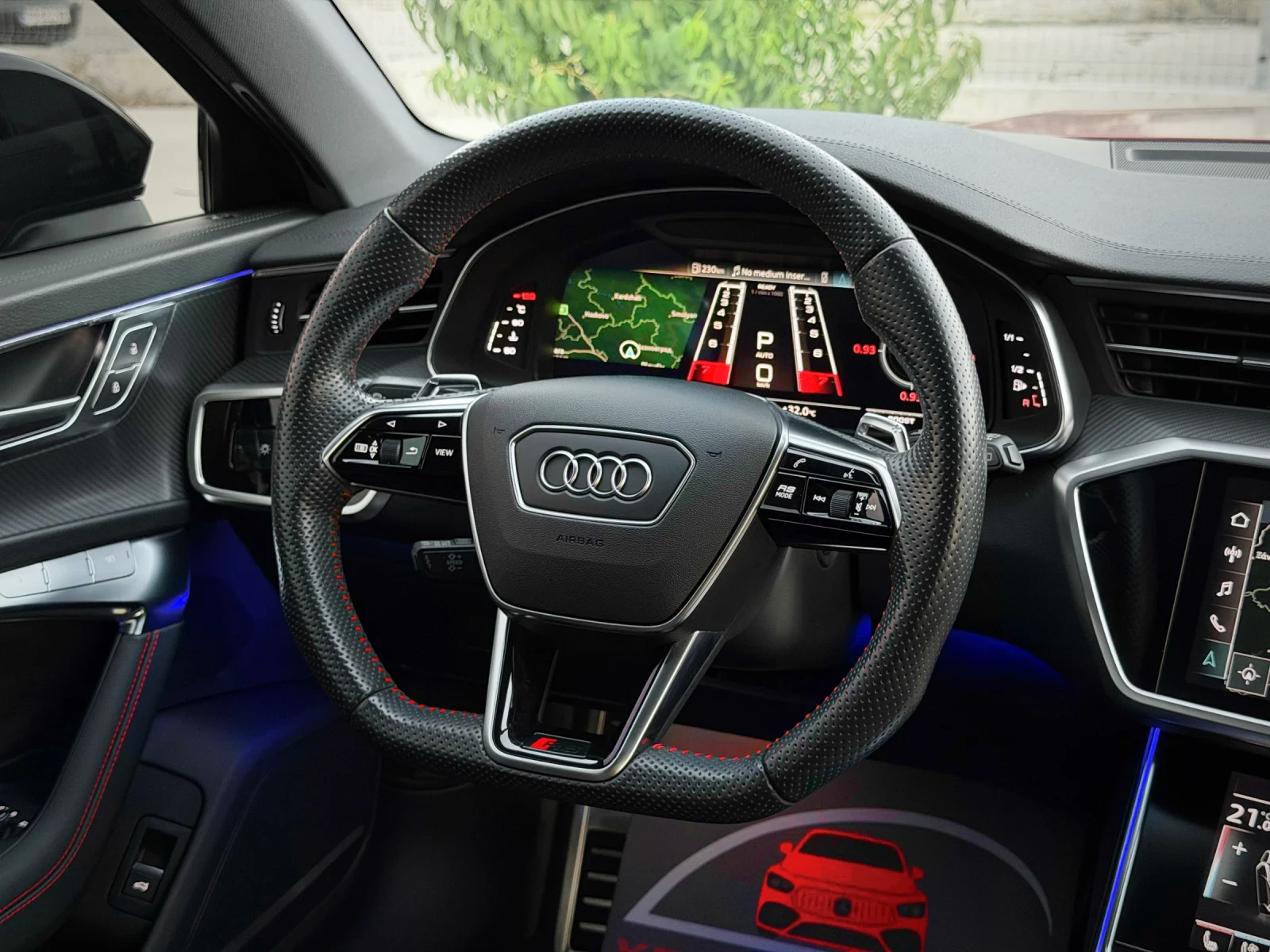 Audi Rs6 4.0 TFSI V8/ RED MATTE/ CERAMICA/ 22 zoll/ CAMERA, снимка 8 - Автомобили и джипове - 55550495
