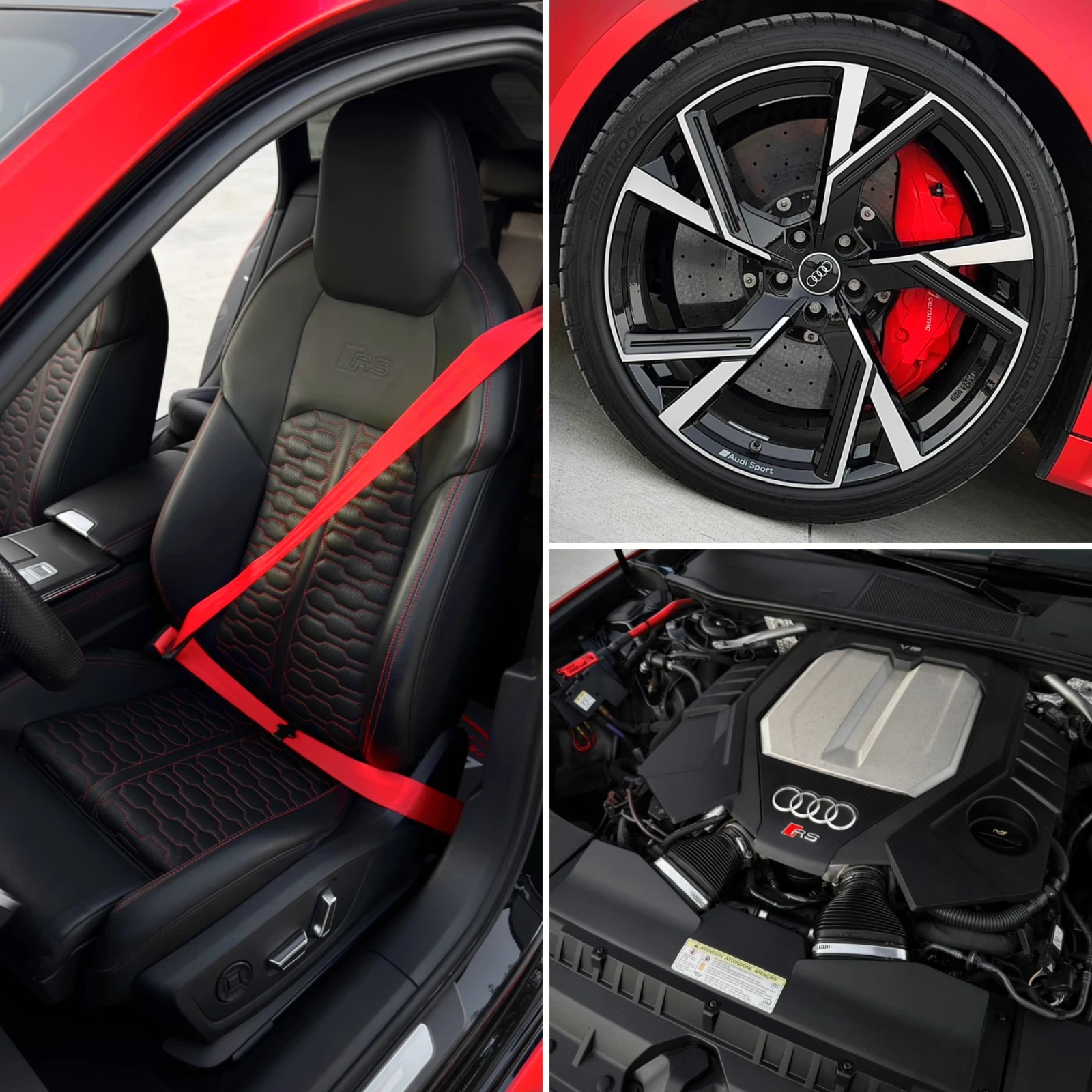 Audi Rs6 4.0 TFSI V8/ RED MATTE/ CERAMICA/ 22 zoll/ CAMERA, снимка 10 - Автомобили и джипове - 55550495