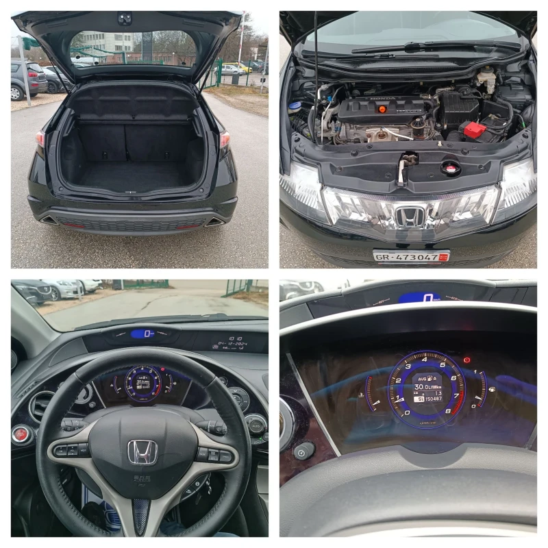 Honda Civic 1.8i-140кс-ШВЕЙЦАРИЯ-РЪЧКА-6ск-NAVI, снимка 17 - Автомобили и джипове - 48226965