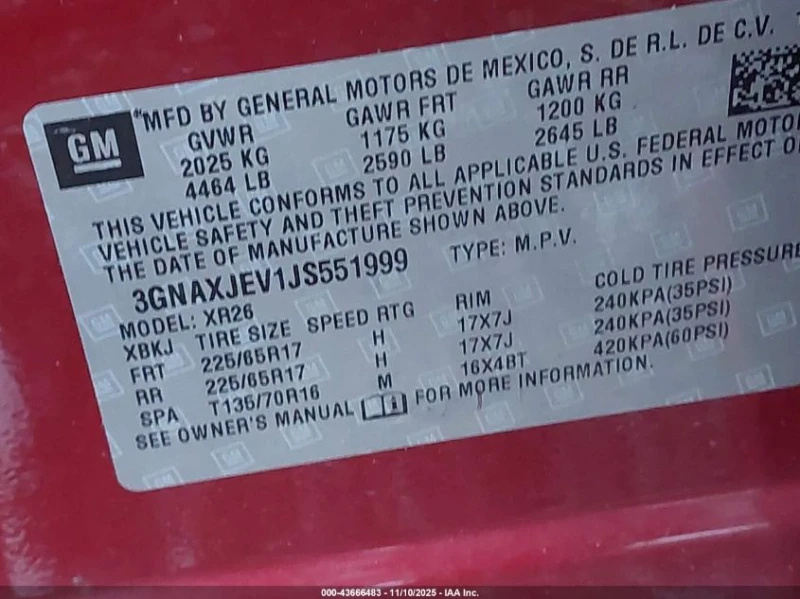 Chevrolet Equinox 1.5L I-4 DI, DOHC, VVT, TURBO, 170HP Front Wheel, снимка 14 - Автомобили и джипове - 53044433