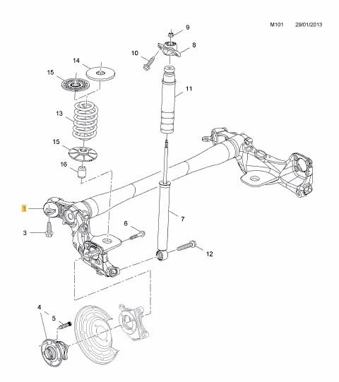 4029129  ЗАДЕН МОСТ OPEL MOKKA / CHEVROLET TRAX 2WD 2013-  42564438 / 95325748, снимка 1 - Части - 35523714