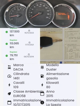 Обява за продажба на Dacia Duster 1.5DCI/109k.c/6ск/NAVI/БЛУТУТ/EURO 5B/ТОП ~13 900 лв. - изображение 11