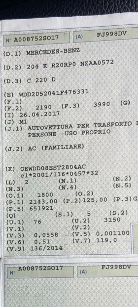 Mercedes-Benz C 220 AMG  2.2cdi 170.  2017 Euro 6 | Mobile.bg    17