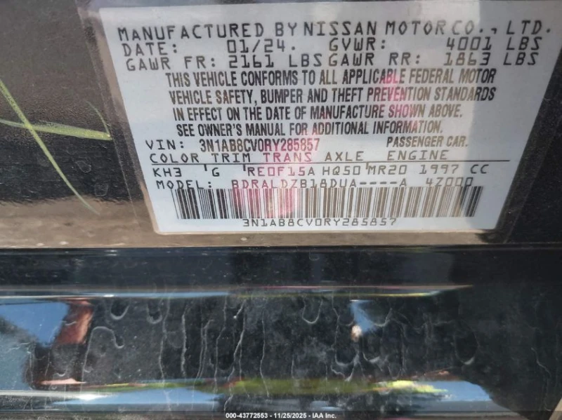 Nissan Sentra 2.0L I-4 DI, DOHC, VVT, 149HP Front Wheel Drive, снимка 14 - Автомобили и джипове - 53077881