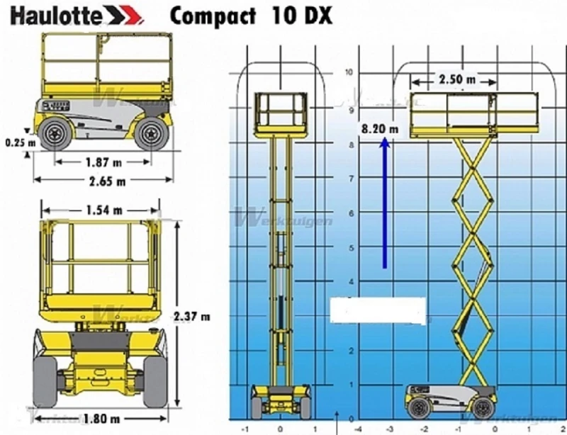 Автовишка Друга марка Haulotte Compact 10DX  4x4, снимка 16 - Индустриална техника - 49527293