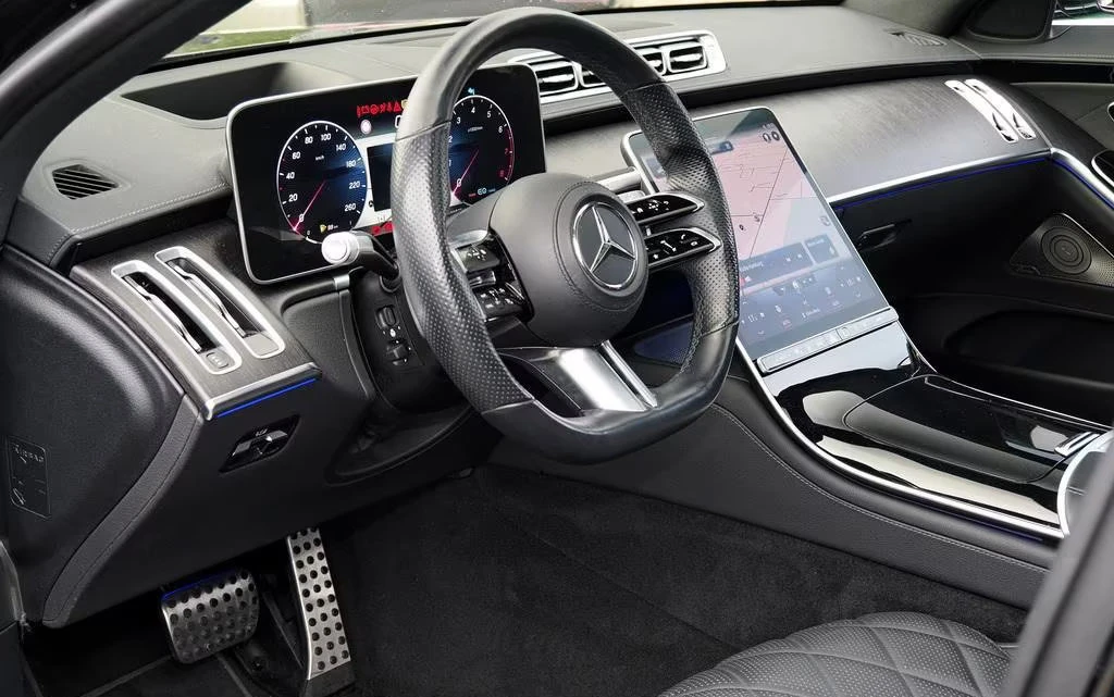 Mercedes-Benz S 580 4MATIC/503HP/L/AMG/PANO/CAM/HUD/MEMO/BURM/338q, снимка 5 - Автомобили и джипове - 54680767