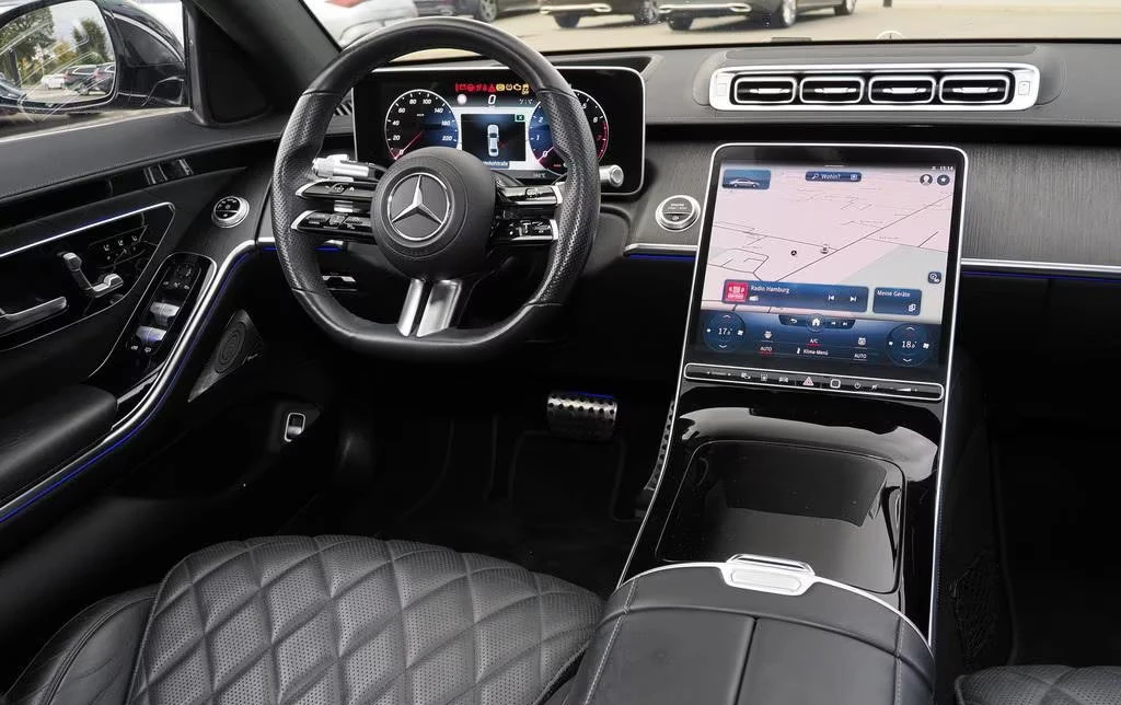 Mercedes-Benz S 580 4MATIC/503HP/L/AMG/PANO/CAM/HUD/MEMO/BURM/338q, снимка 7 - Автомобили и джипове - 54680767