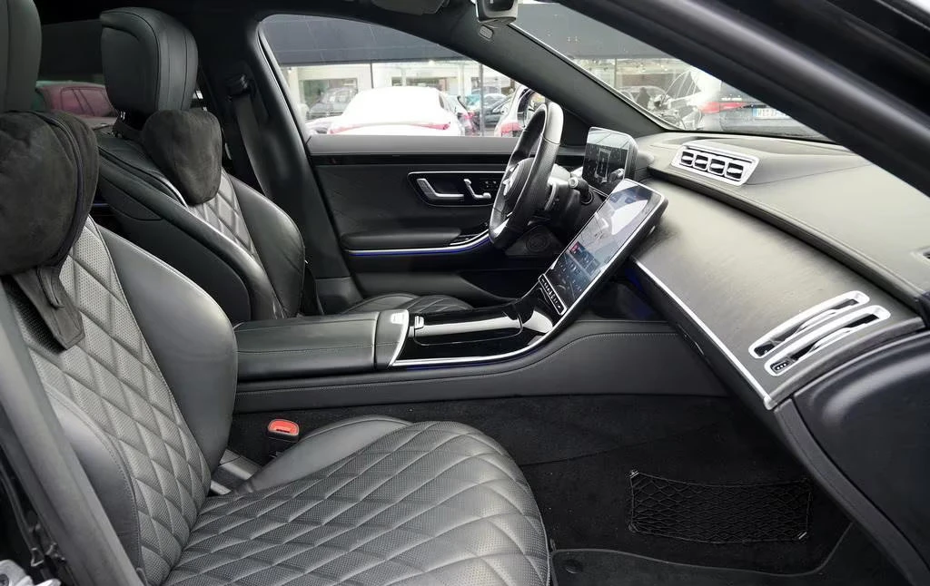 Mercedes-Benz S 580 4MATIC/503HP/L/AMG/PANO/CAM/HUD/MEMO/BURM/338q, снимка 9 - Автомобили и джипове - 54680767