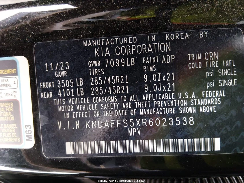 Kia EV9 Gt-Line, снимка 9 - Автомобили и джипове - 55812641